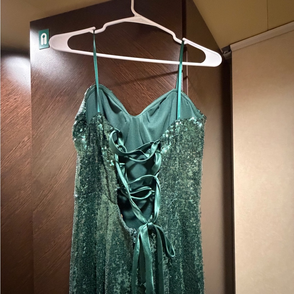 Nordstrom Green Strapless Sequin Dress